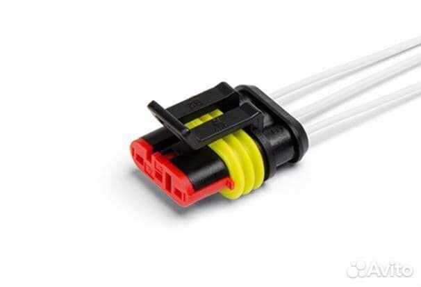 Разъем 282087-1 3-х контактный гнездовой, к катушк