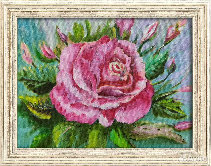 Картина маслом розы 