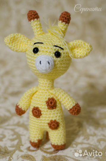 Жираф мягкая вязанная игрушка