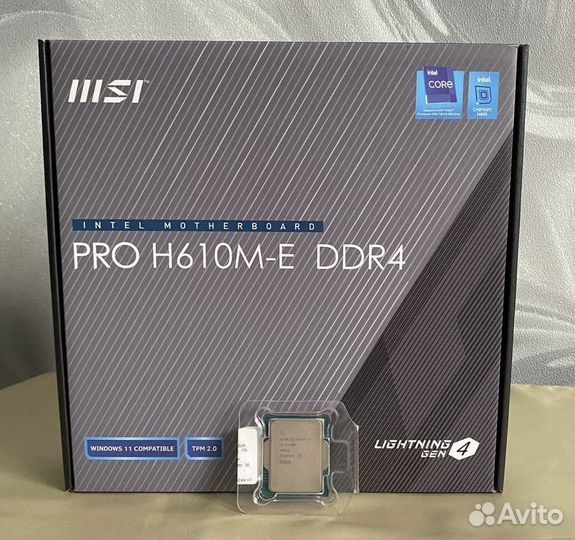 Новый Intel Core i5 12400F + MSI PRO H610M-E