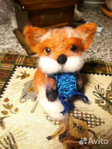 Лисенок валяная игрушка