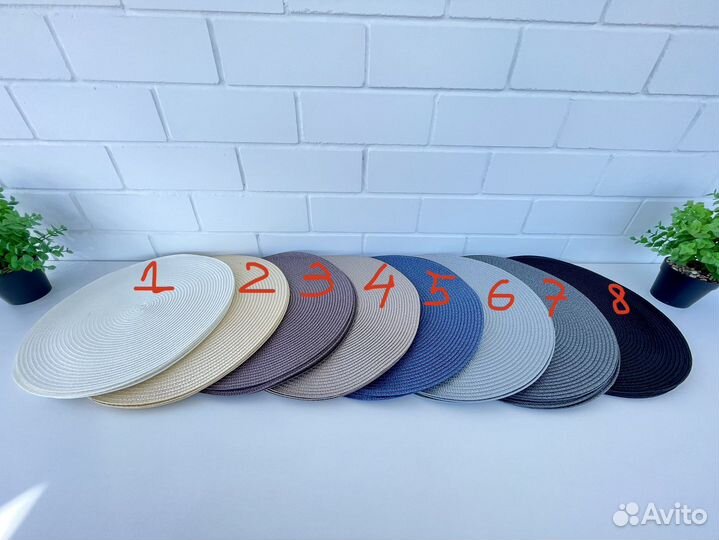 Салфетки сервировочные 4 штуки, серые