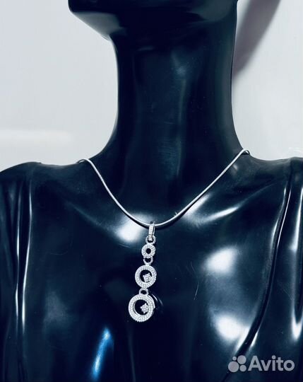 Колье тройное тиффани невероятная подвеска