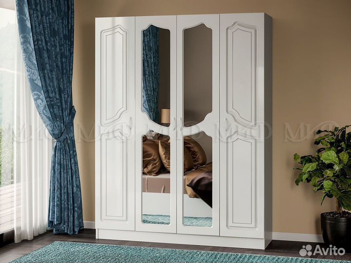 Шкаф Натали 4х створчатый с зеркалом