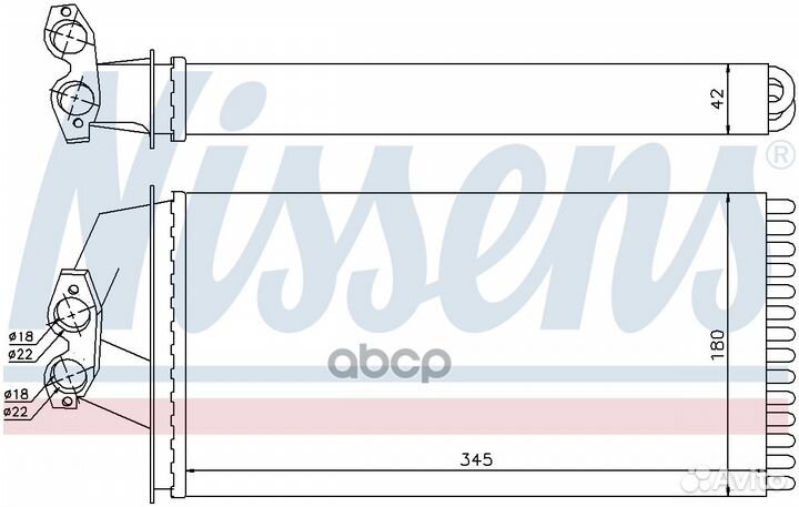 Радиатор отопителя 72036 Nissens