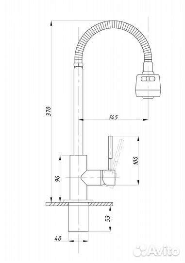 Смеситель для кухни tsarsberg tsb-119-001 Хром