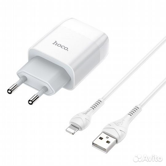 Адаптер Hoco C72A 2.1A с кабелем Lightning