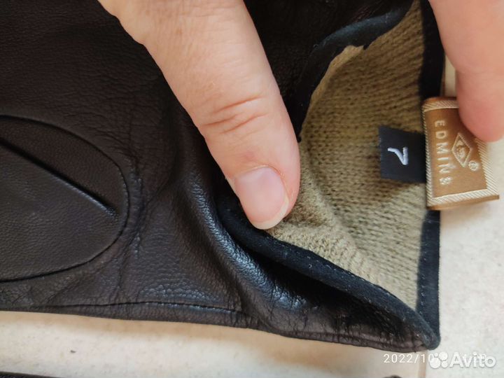 Перчатки кожаные женские размер 7/s