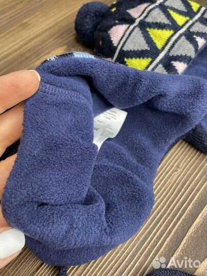 Шапка reima синяя(треугол), зима