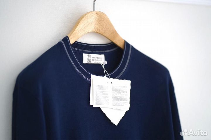 Футболка синяя brunello cucinelli