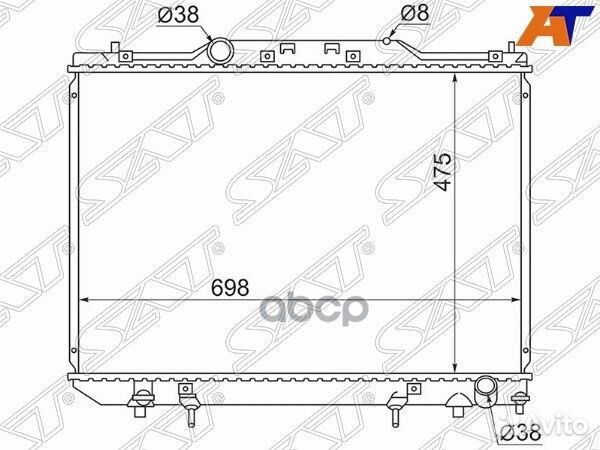 Радиатор Toyota Gaia 98-04 / Ipsum (SXM10,ACM20
