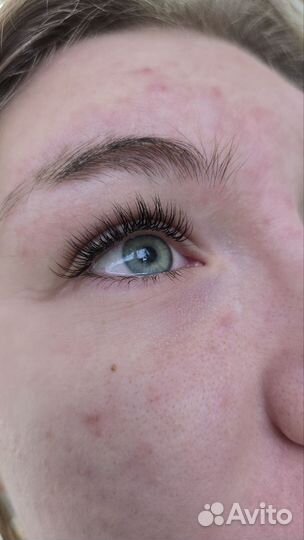 Наращивание ресниц объем, мокрый эффект, классика