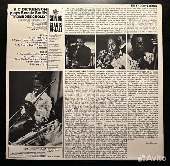 Vic Dickenson–Trombone Cholly (Англия 1975г.)