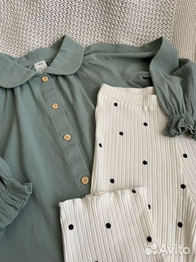 Комплект на девочку блуза с лосинами hm 92