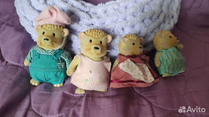 Семейки зайца,ёжиков,котят