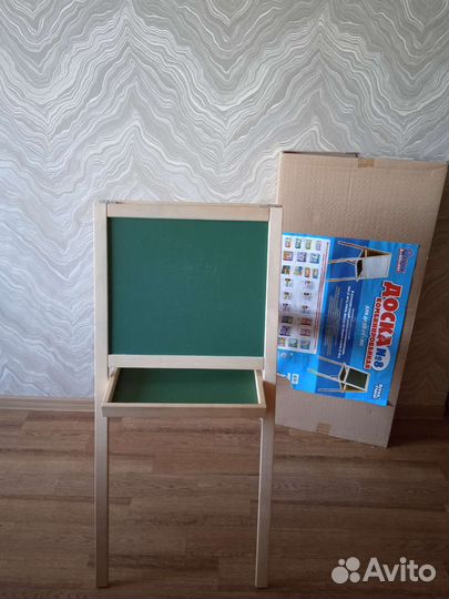 Мольберт: доска-магнит комбинированная нат.дерево