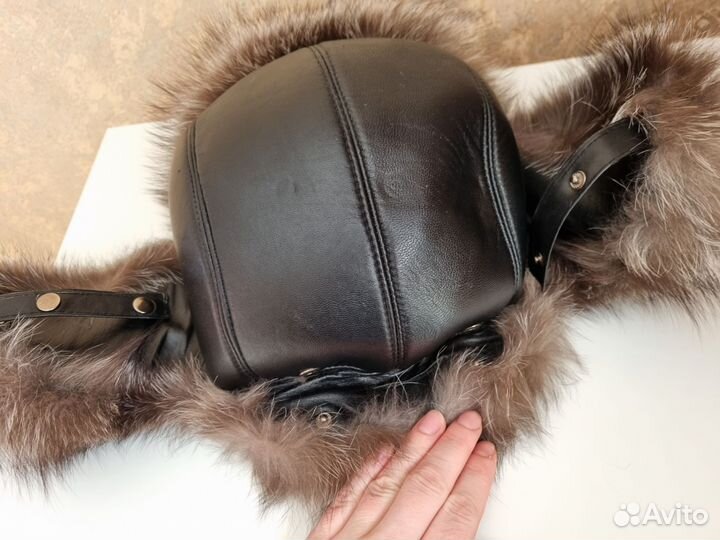 Шапка ушанка женская мех чернобурки
