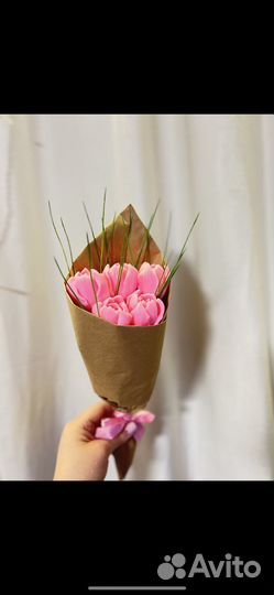 Букет из мыла ручной работы в руку