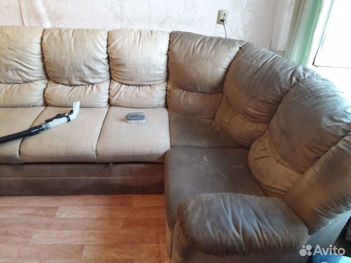 Химчистка углового дивана