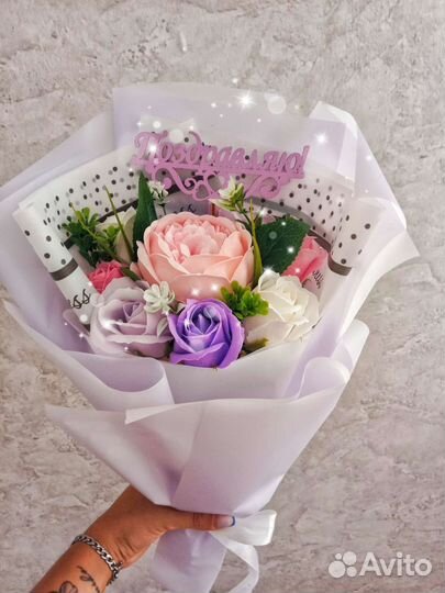 Букеты из мыльных роз