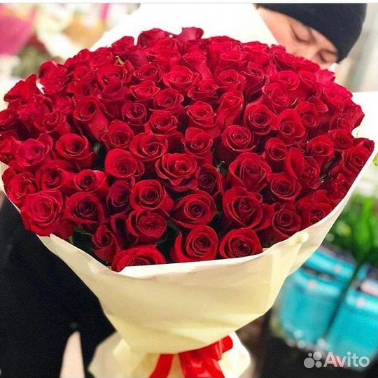 Букет из роз. Доставка красных роз. Цветы. 71 101