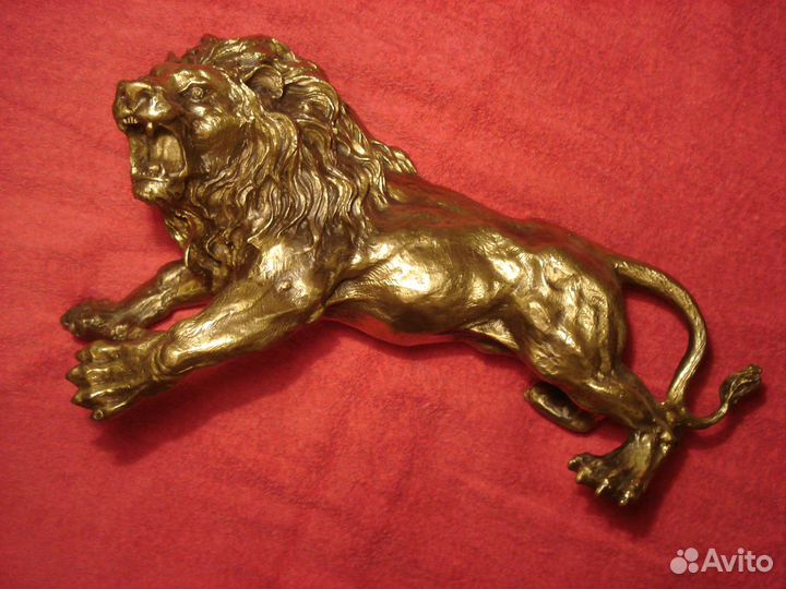 Лев Бронзовый из Бронзы Англия Большой 40см Бюст
