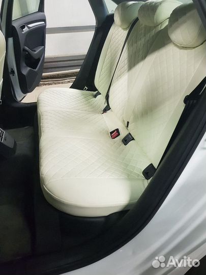 Чехлы из экокожи в Ромб на Audi A4 от Автопилот