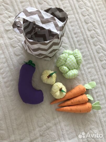 Мягкие игрушки набор овощей