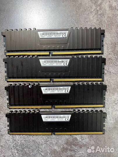 Оперативная память ddr4 corsair 4x4gb 3333mhz