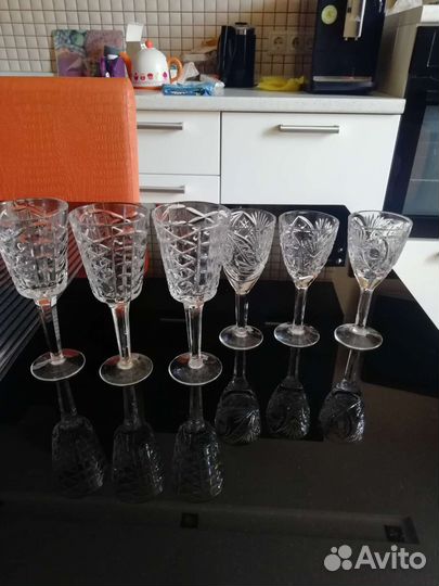 Хрустальные рюмки на ножке СССР