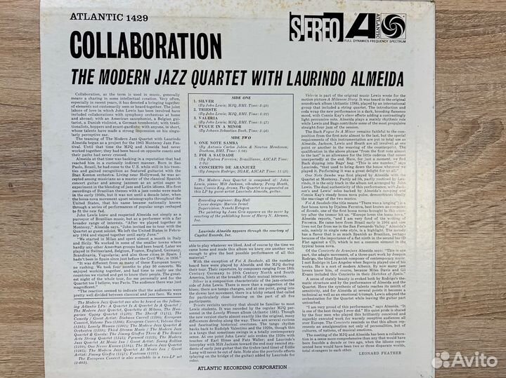 The Modern Jazz Quartet With L. Almeida - Collabor