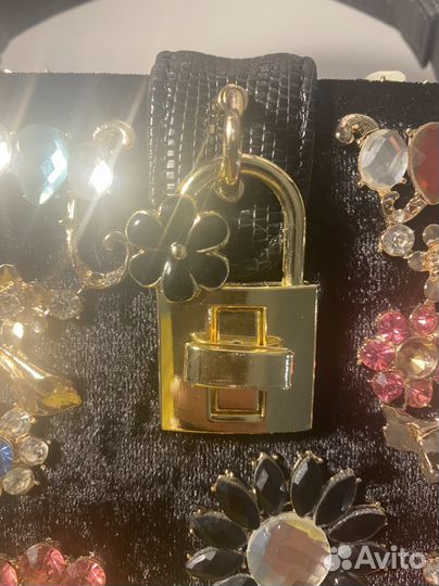 Сумка женская черная стразы