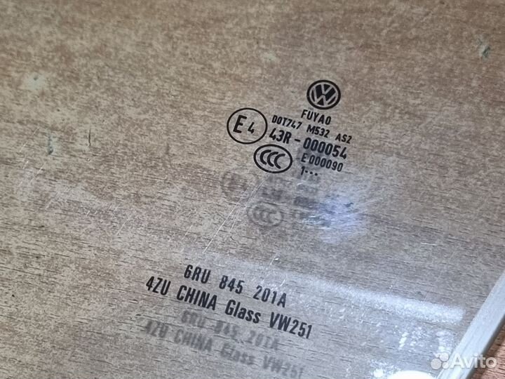 Стекло передней левой двери фольксваген поло 2012