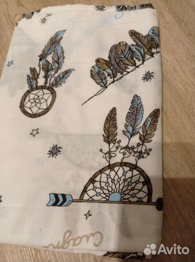 Муслиновый плед - одеяло 125х134см + 1 пеленка