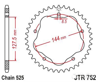 Звезда ведомая JTR752 45