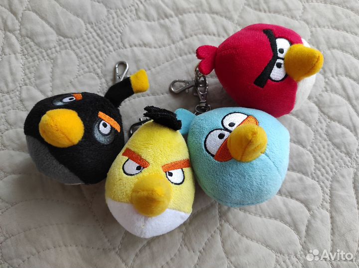 Angry Birds. Плюшевый брелок 4 шт