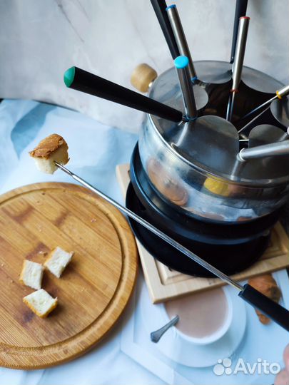 Фондюшница походная для сыра и шоколада из нержав