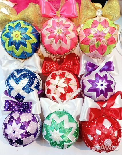 Шары новогодние в стиле Артишок