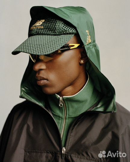 Кепка бейсболка New Balance /ALD зеленая сетчатая