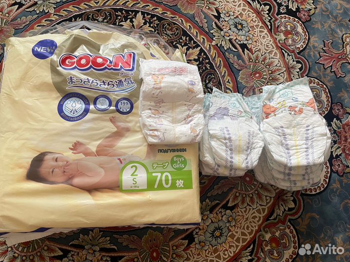 Подгузники 2 Pampers, Goon