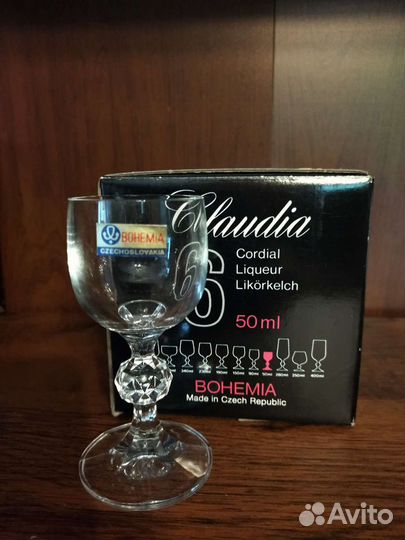 Бокалы, богемское стекло, Чехословакия