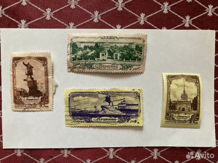 Почтовые марки СССР. Виды Ленинграда. Суворов