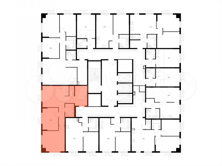 2-к. квартира, 66,3 м², 20/24 эт.