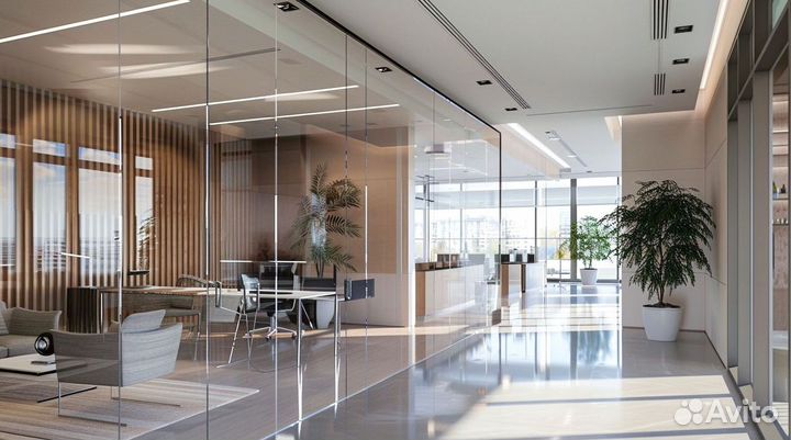 Стеклянная перегородка