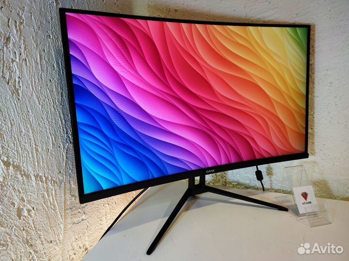 Игровой изогнутый монитор 165Гц, 24 дюйма,динамики