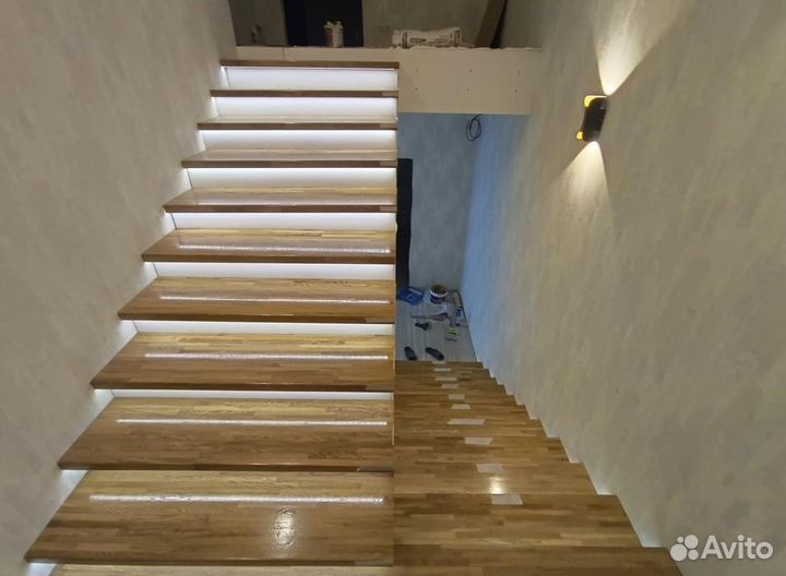 Лестница на металлокаркасе