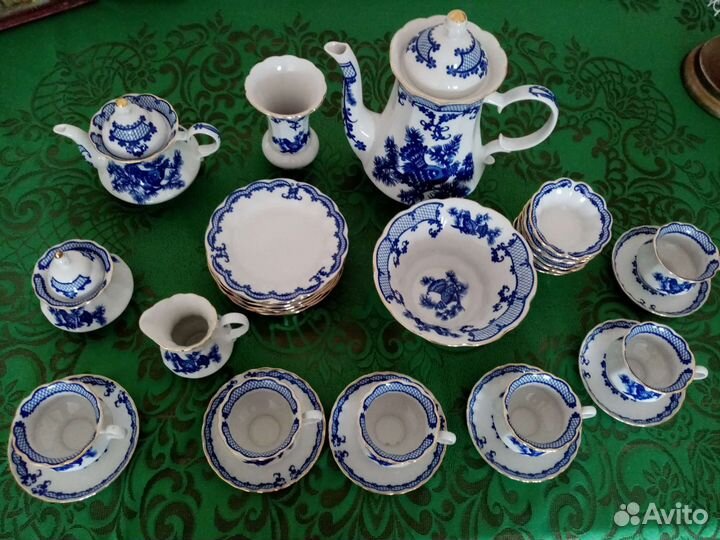 Сервиз чайный гжель новый