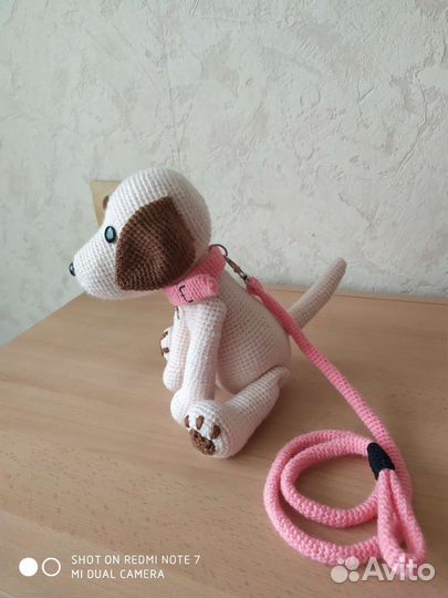 Вязанные игрушки - собака Цвергшнауцер / зайчик