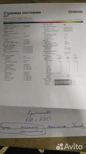 Цветное мфу Kyocera Ecosys M6026cdn+ Гарантия