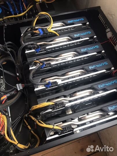 Риг в сборе RX570 8Gb supphire nitro+